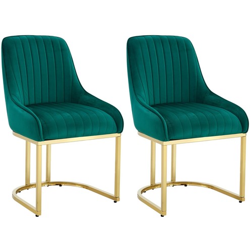 Set velvet dining chairs - of,