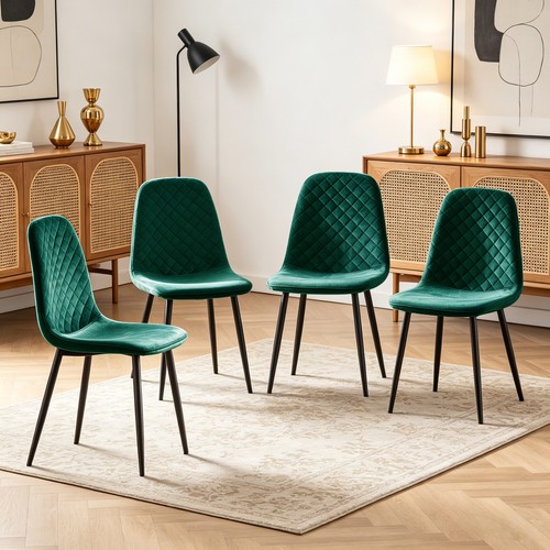 Set dining chairs velvet - 4,