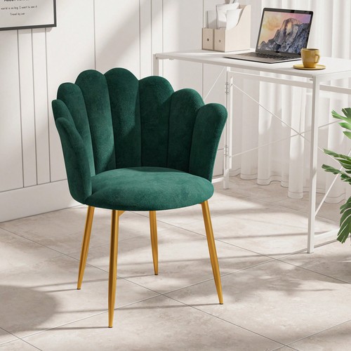 Dark green velvet accent chair - velvet,