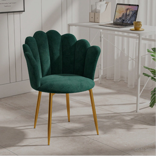Velvet armchair with gold legs - velvet,