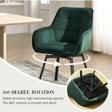 Green Velvet Swivel Dining