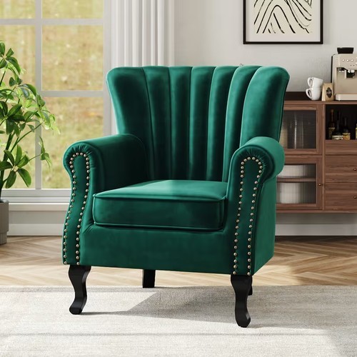 Velvet wingback accent - wingback,