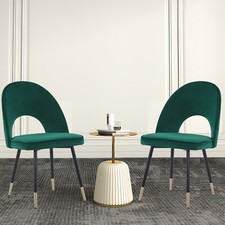 2/4 X Dining Chairs Velvet Set