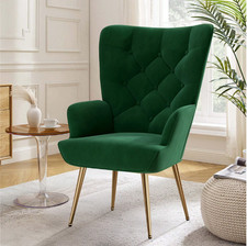 Velvet Armchair Tub Chair High
