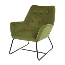 Relaxer Chair Green Velvet