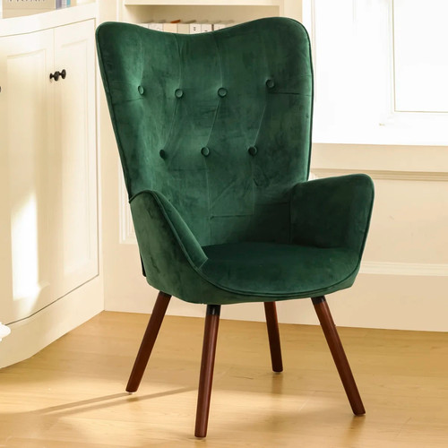 Velvet leisure chair armchair - leisure,